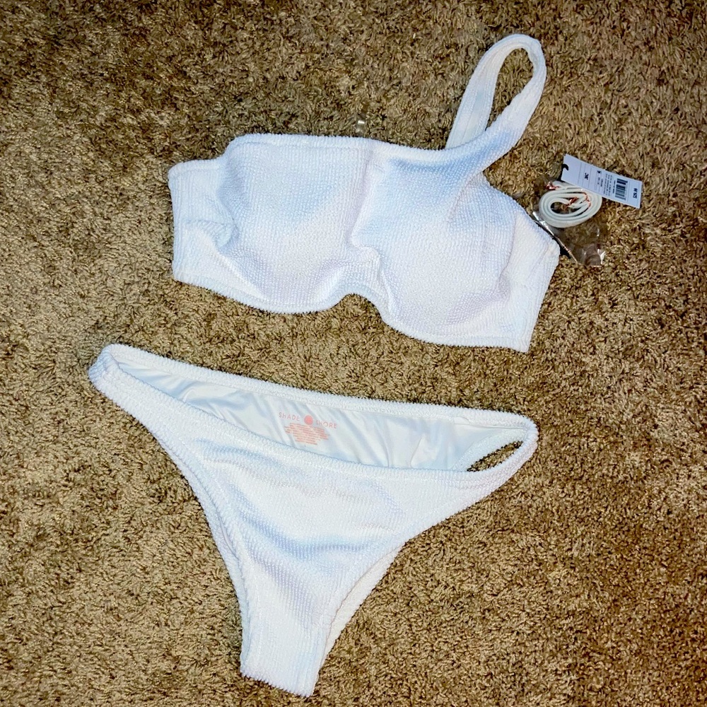 Shade and Shore White Two-Piece Swim Suit (Target)